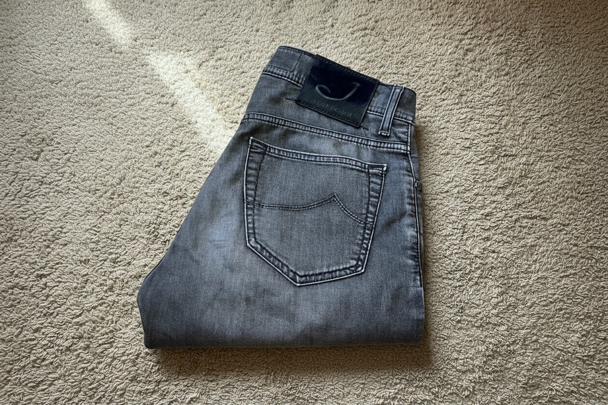 Jacob Cohen Jeans - Brett med teppebakgrunn